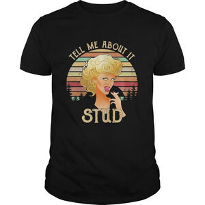 Woman Smoking Tell Me About It Stud Retro Shirt